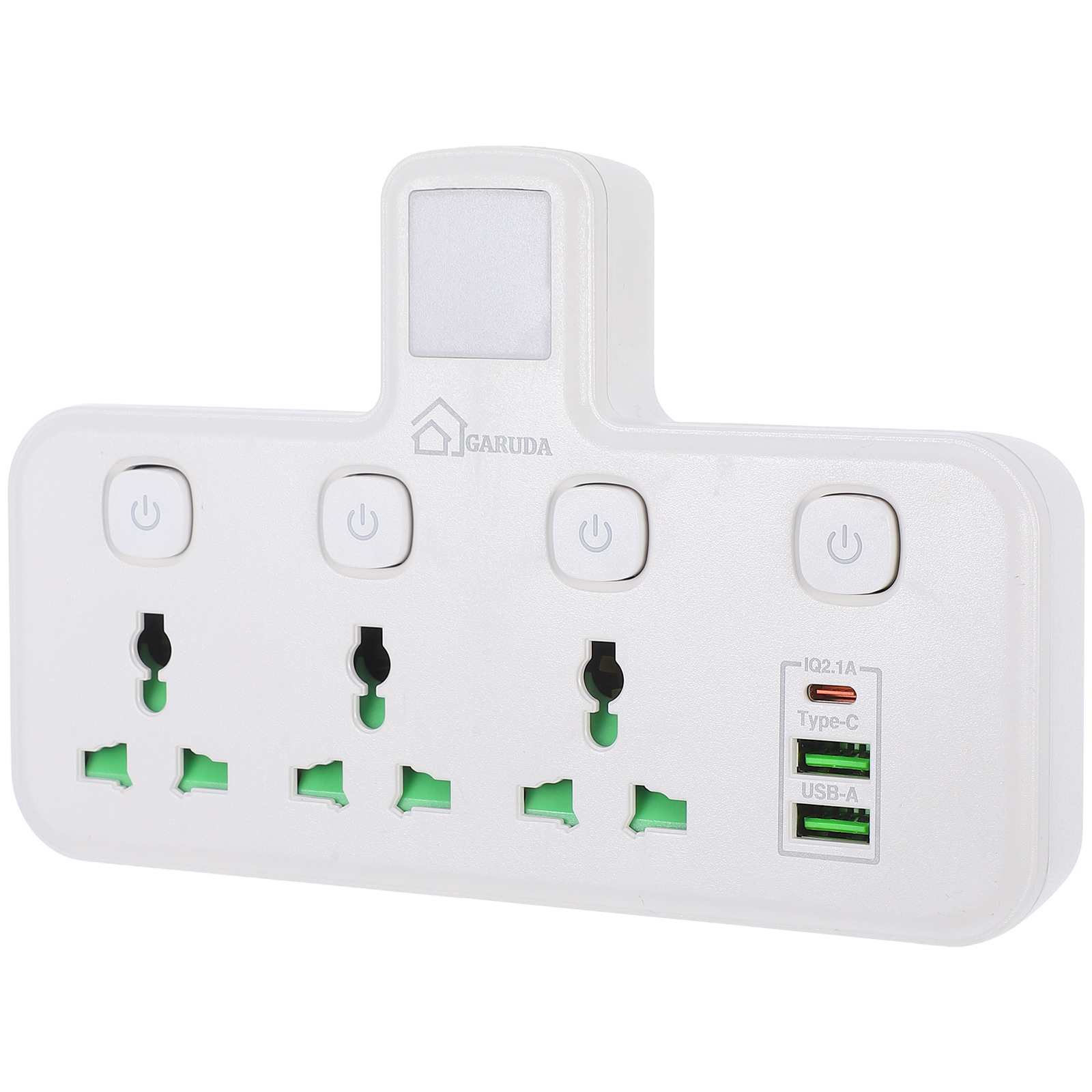 Rodshake Power Strip with USB Ports Charging Strip with Plug Extension Cord for Desktop and USB Charger 2 Prong US Plug AC 110V- AC250V